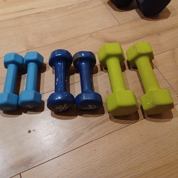 3 Sets of Dumbbells, 5lbs, 3lbs, 2lbs