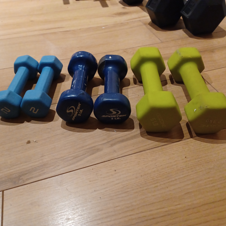 3 Sets of Dumbbells, 5lbs, 3lbs, 2lbs - photo 2