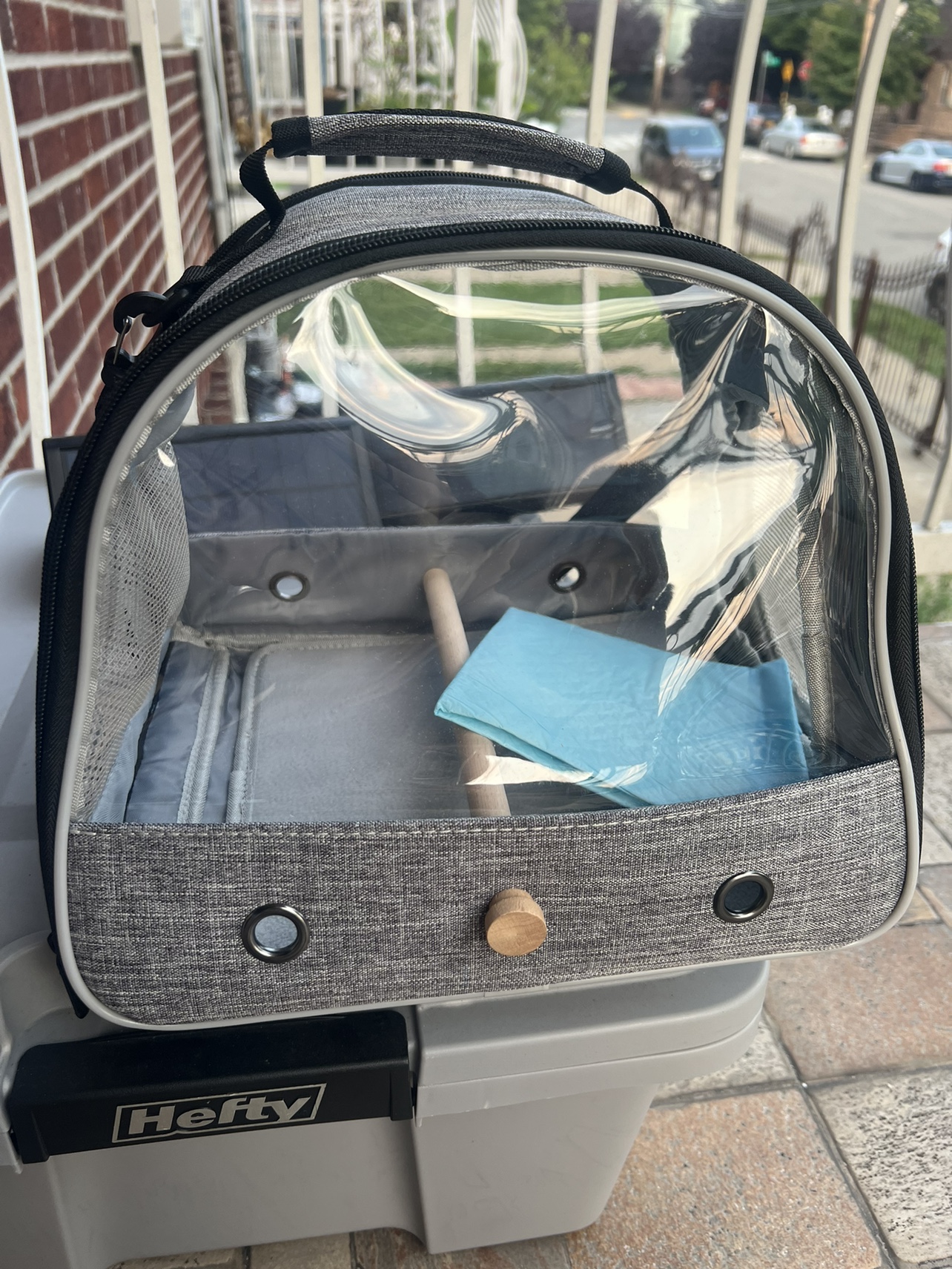 Pet carrier with shoulder strap