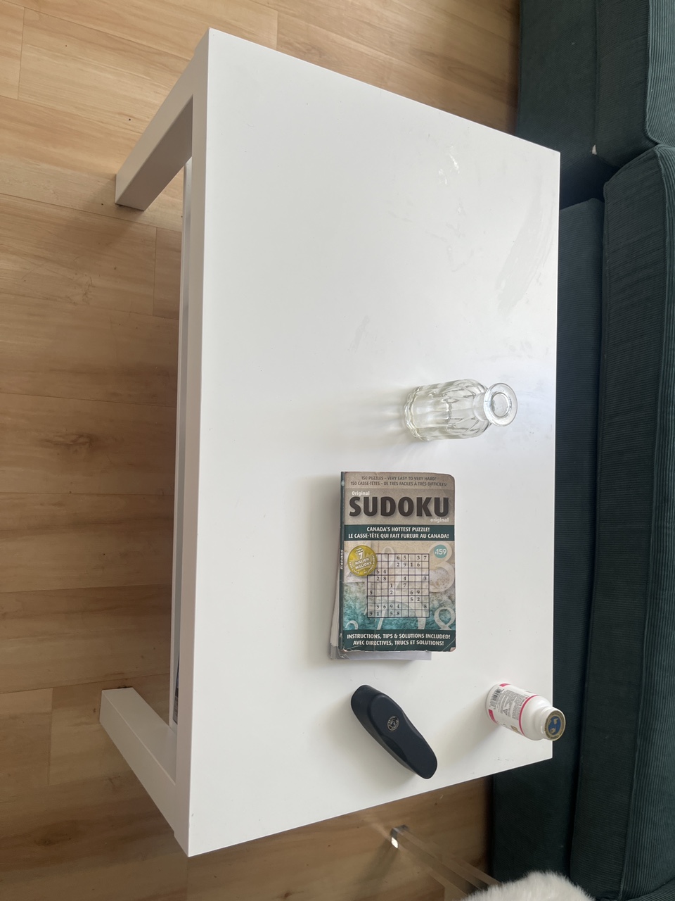 White Coffee Table with Shelf - photo 3