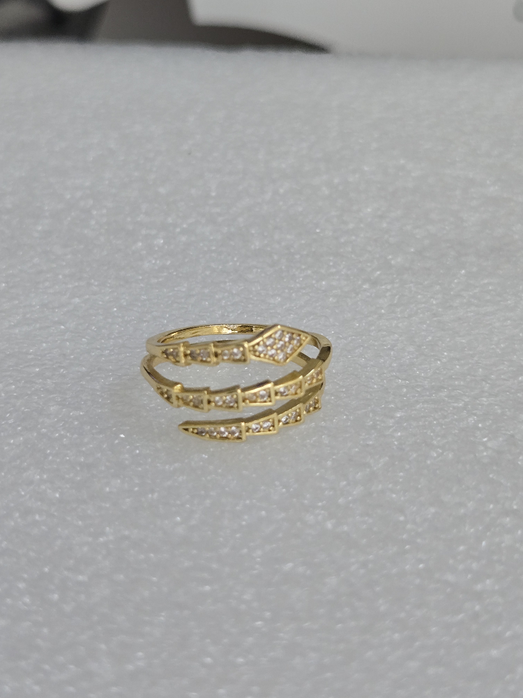 gold serpentine adjustable ring *new 💍 - photo 3