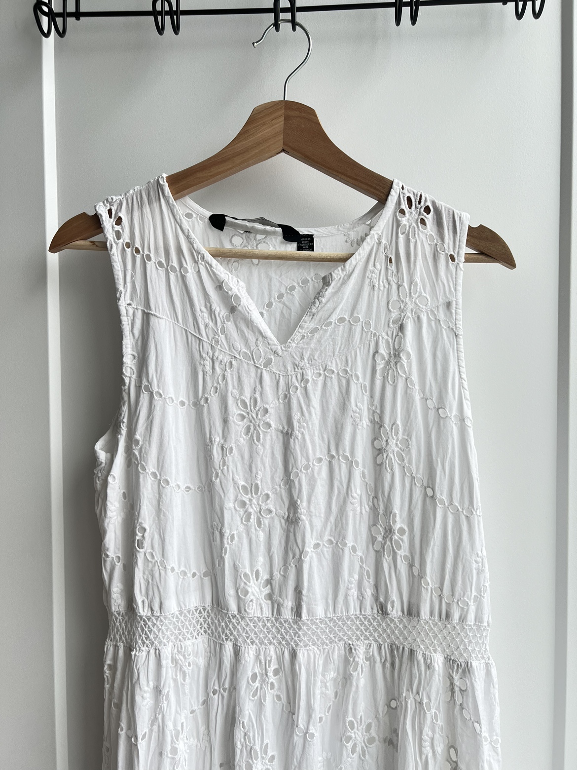 White Eyelet Midi Dress image indicator(2)