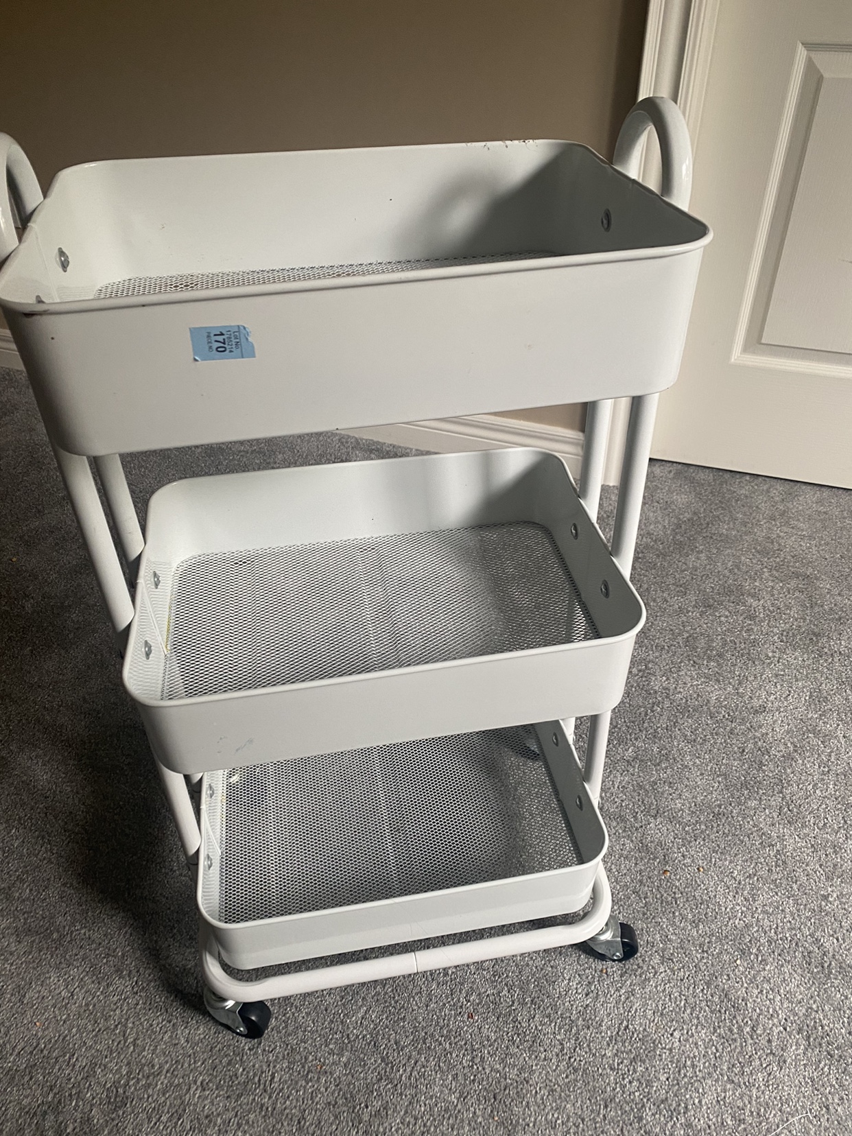 White Rolling Cart