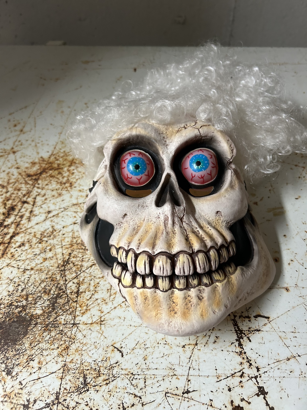 Skeleton Mask with Wig decoration