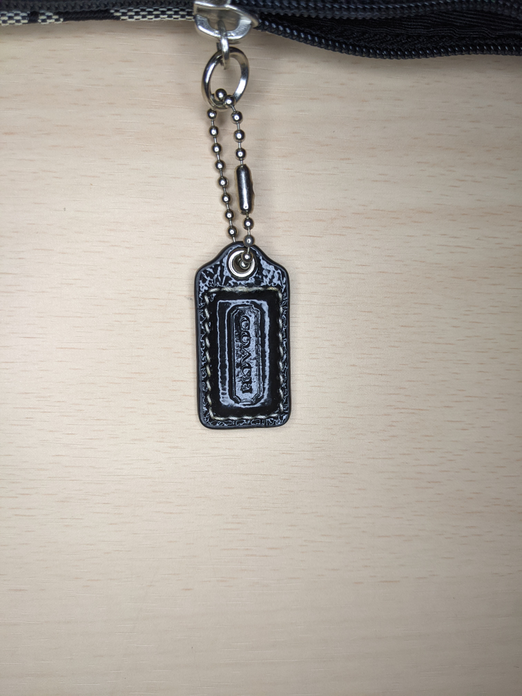 Coach Classic Signature Monogram Wristlet Black Coin Purse image indicator(10)