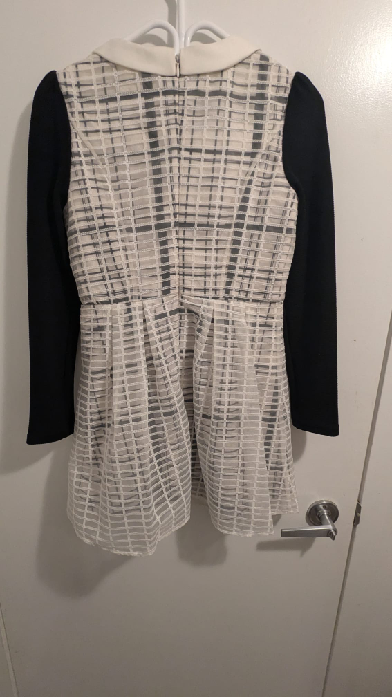 White and Black Checkered Dress, size small (S) image indicator(8)