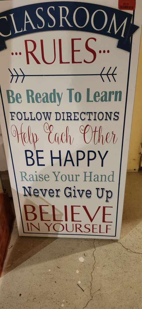 Classroom Rules Sign