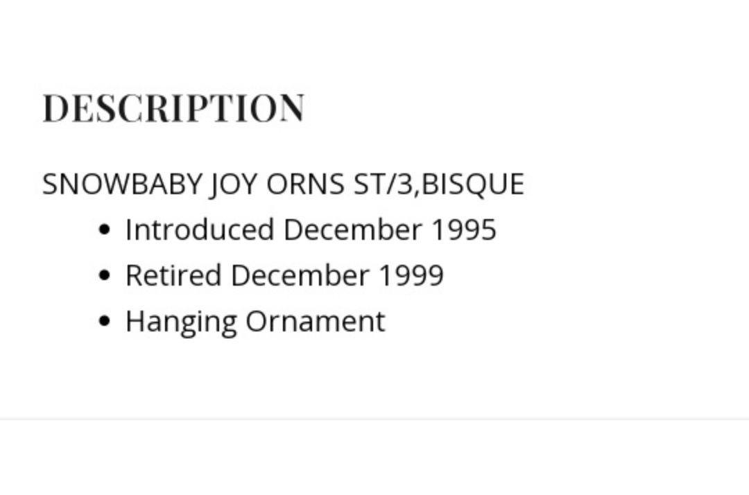 Department 56 Joy Snow babies Ornaments - photo 3