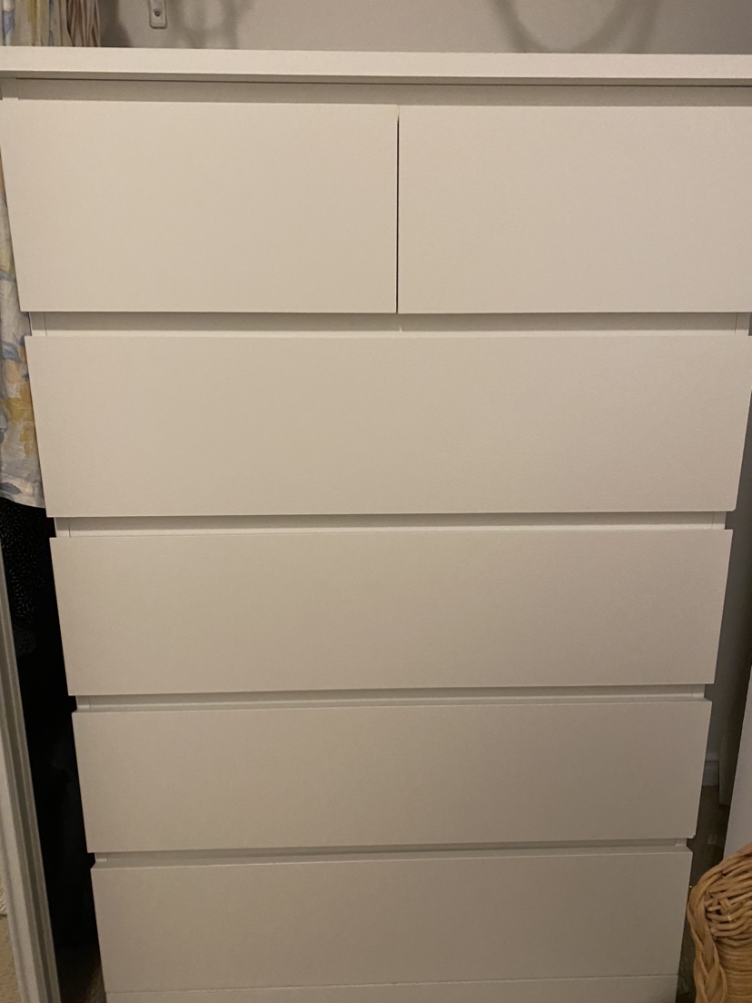 Ikea Malm white 6-Drawer Dresser