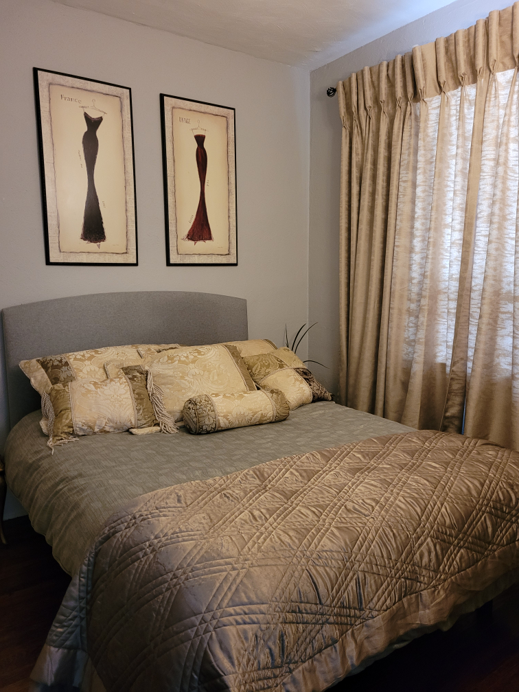 Beautiful extra long golden colour curtains. (4) - photo 4