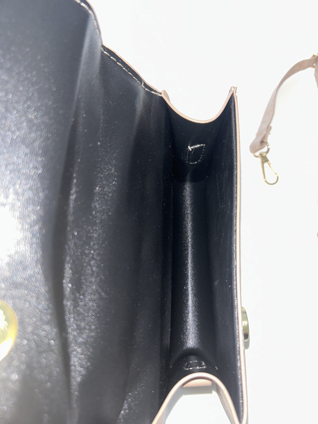 Tan Quilted Faux Leather Handbag image indicator(6)