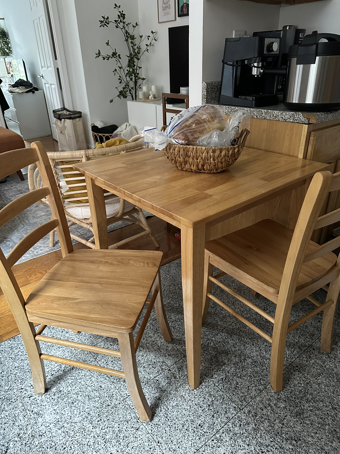 Small Wooden Table and Two Chairs Set - photo 2