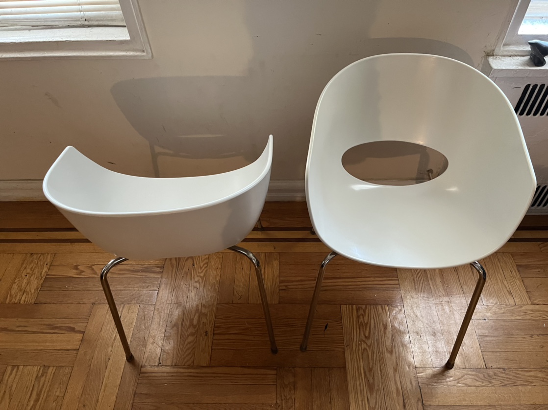 2 Italian White Orbit Chairs image indicator(3)