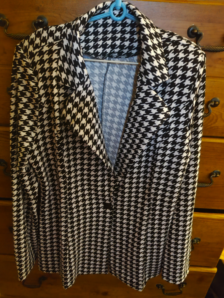 Black and White Houndstooth Blazer brand new size xl thumbnail