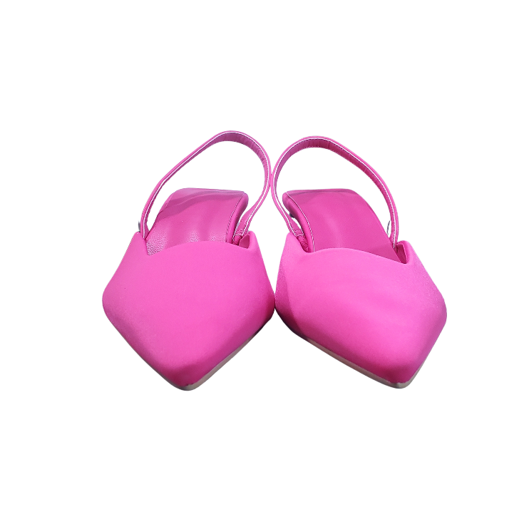 Matte Fuschia Slingback Kitten Heels - photo 3