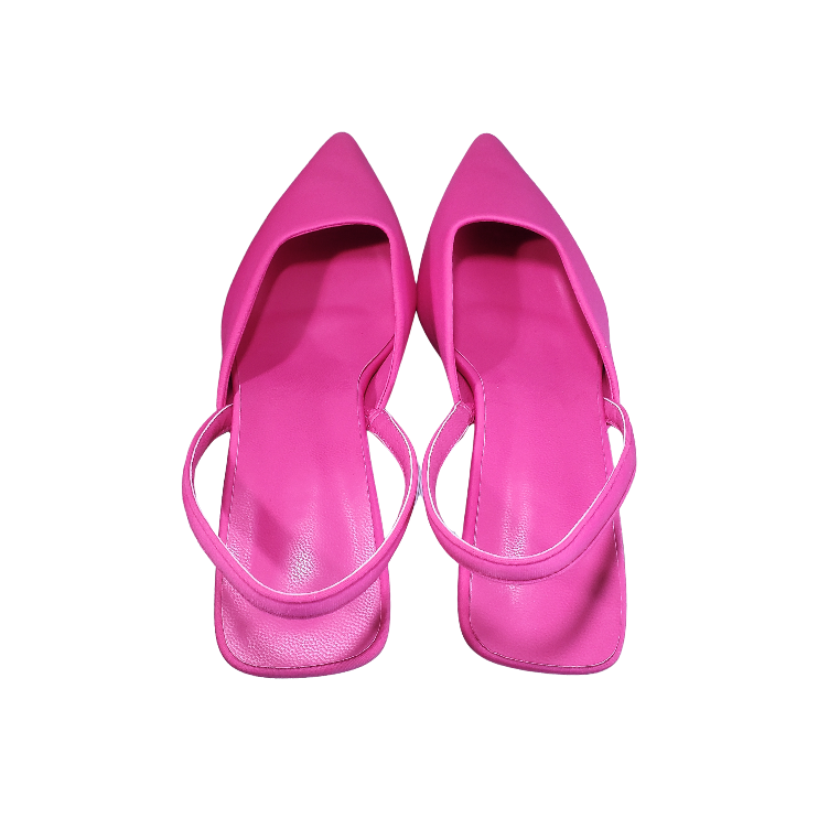 Matte Fuschia Slingback Kitten Heels - photo 4