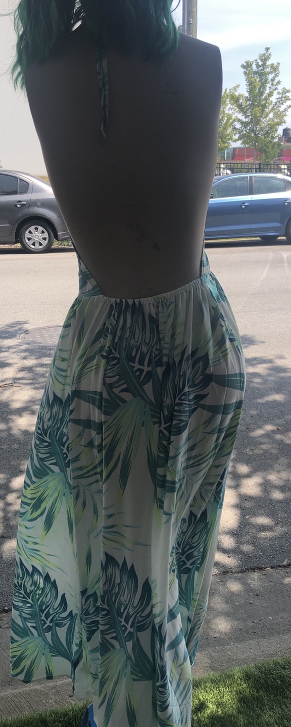 Tropical Leaf Print Dress - photo 3