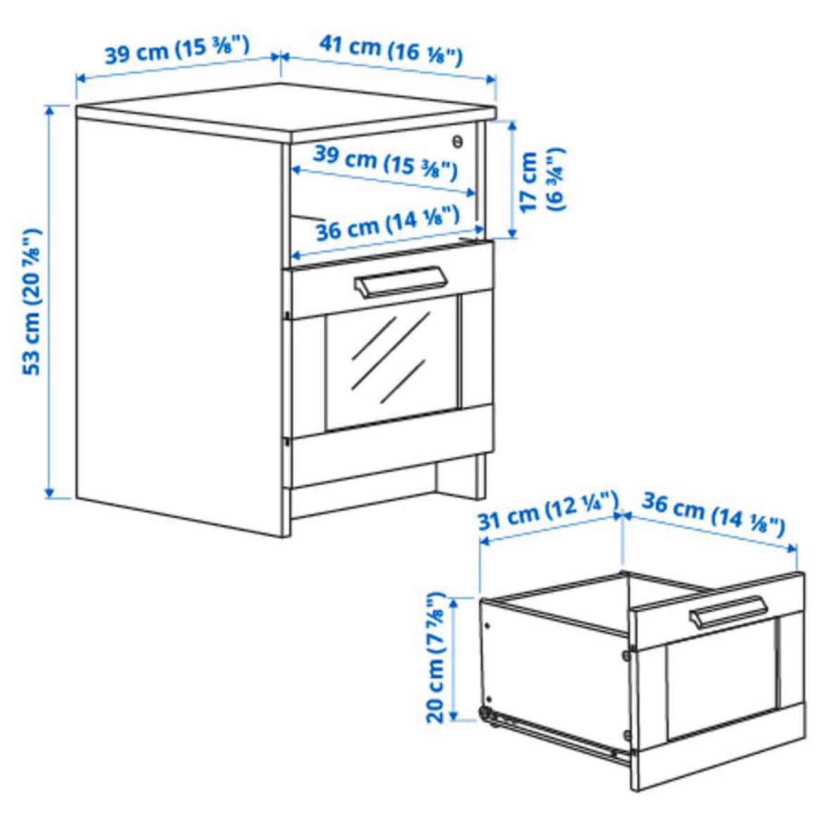White IKEA Brimnes nightstands (x2) - photo 5