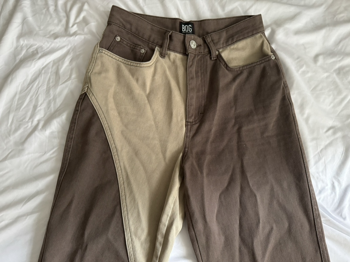 Patchwork two tone jeans thumbnail