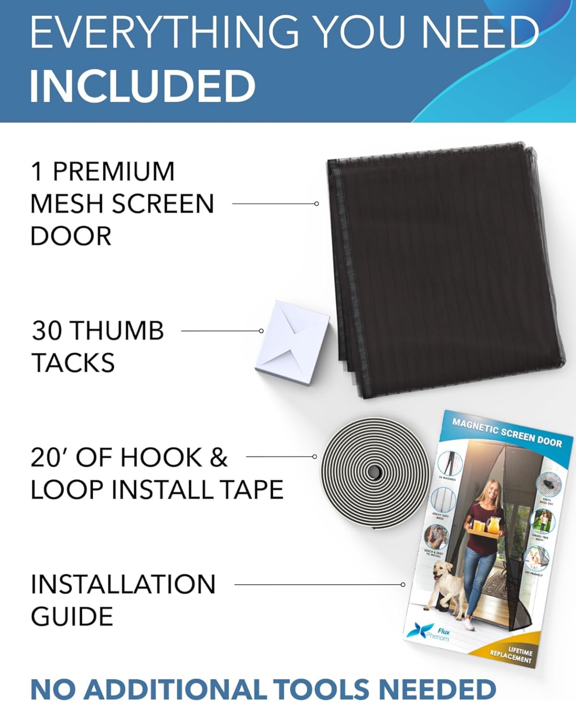 Magnetic Screen Door 38 x 82 inch image indicator(3)
