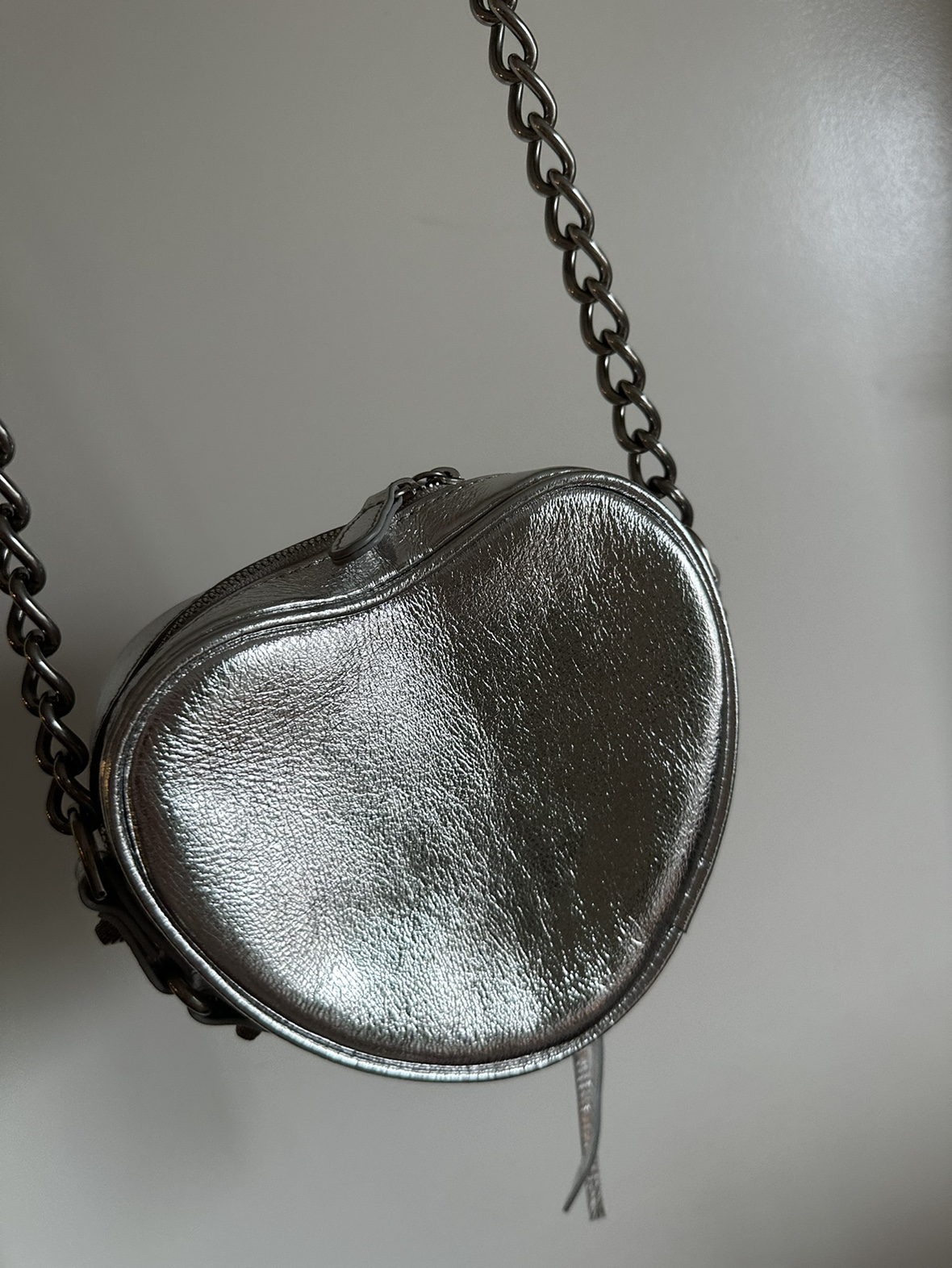Balenciaga Inspired Silver Heart Purse image indicator(3)