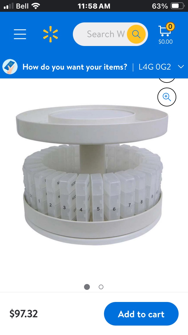 Health Care Pill Organizer 31 Pill Holders Rotates 360 Degrees image indicator(2)