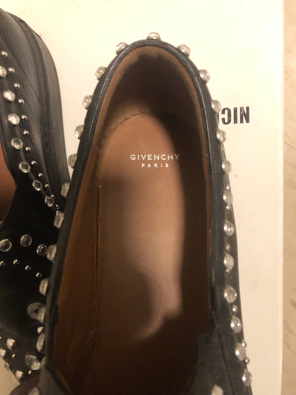 Authentic Givenchy studded slip ons women’s shoes image indicator(3)