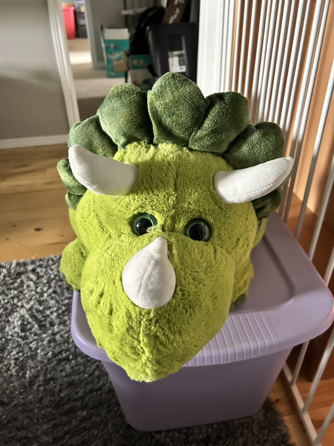 Large Green Plush Dinosaur