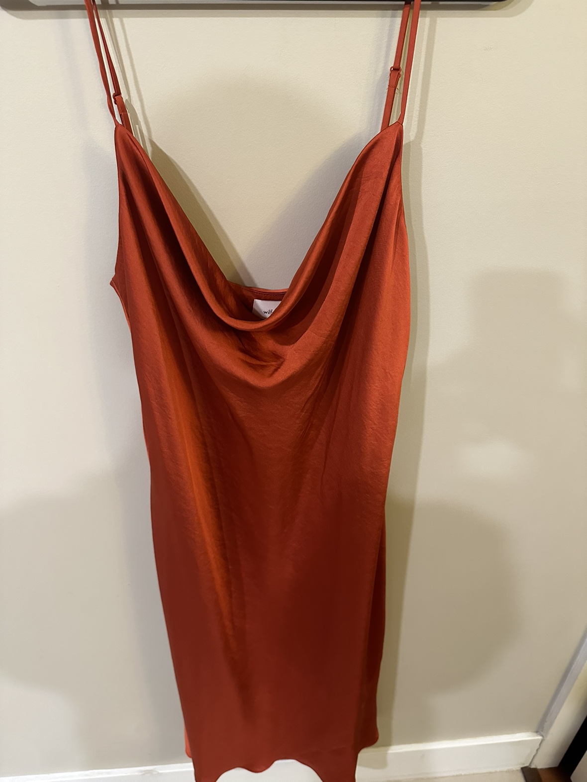 Aritzia Rust Orange Slip Dress thumbnail