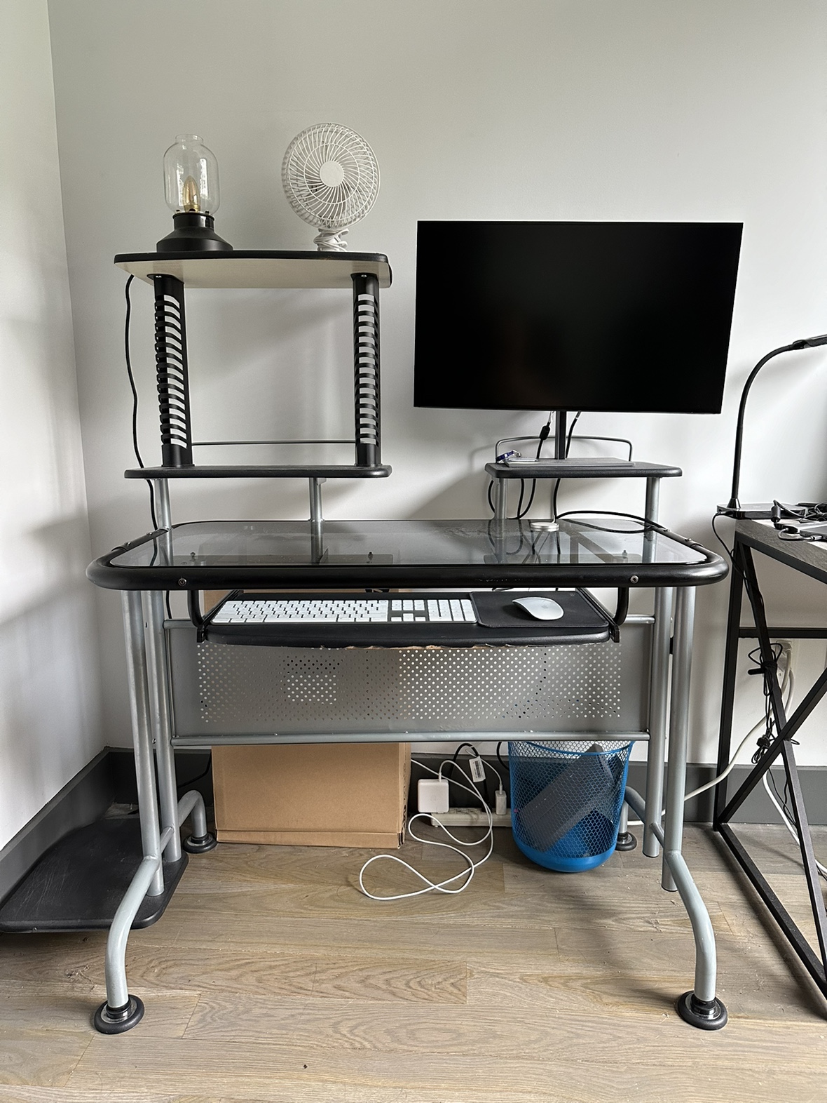 Glass Top Computer Desk