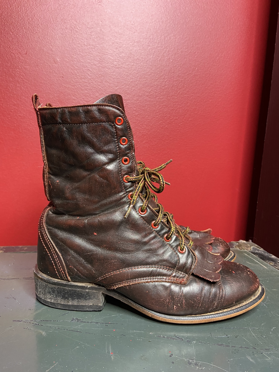 !LAREDO!! Reddish Brown Leather Boots - photo 3