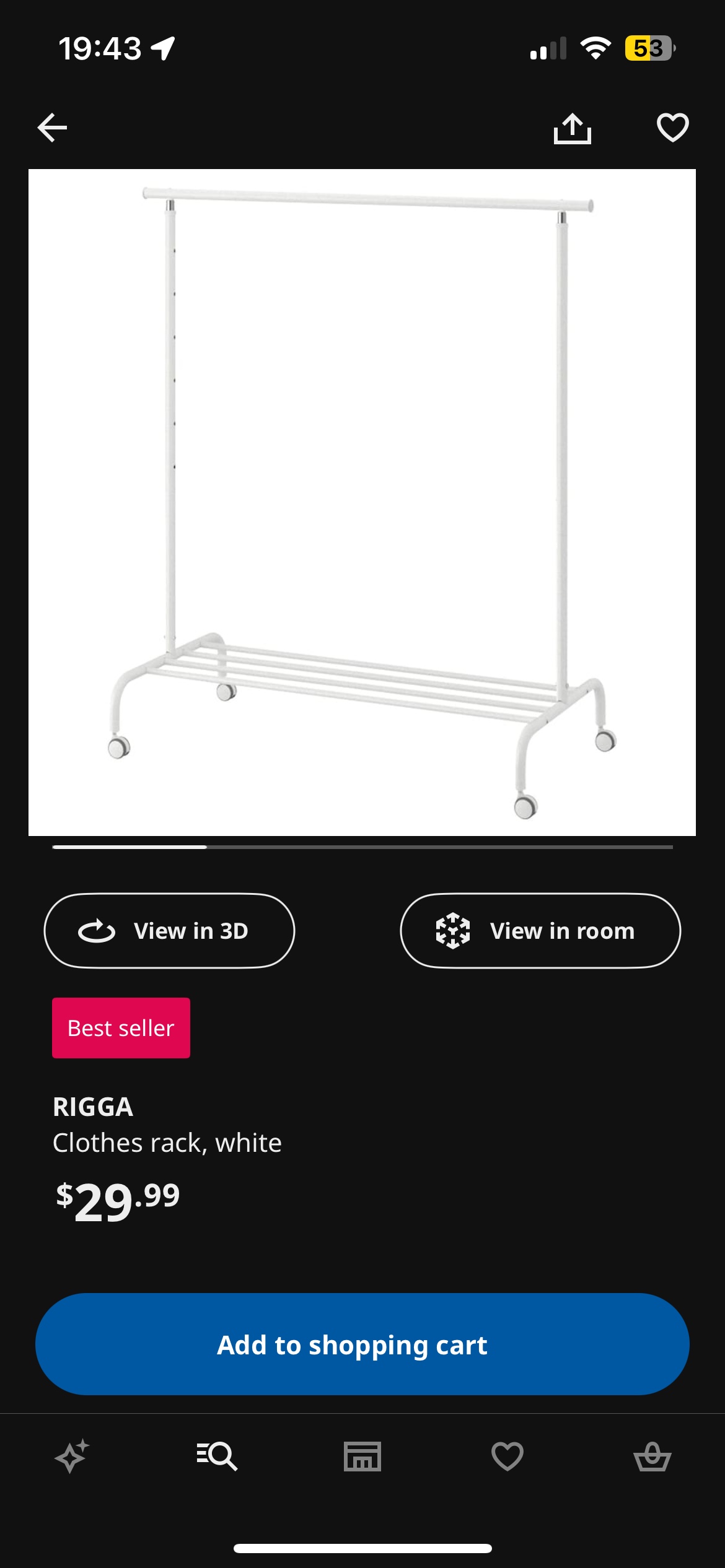 IKEA clothes rack. thumbnail