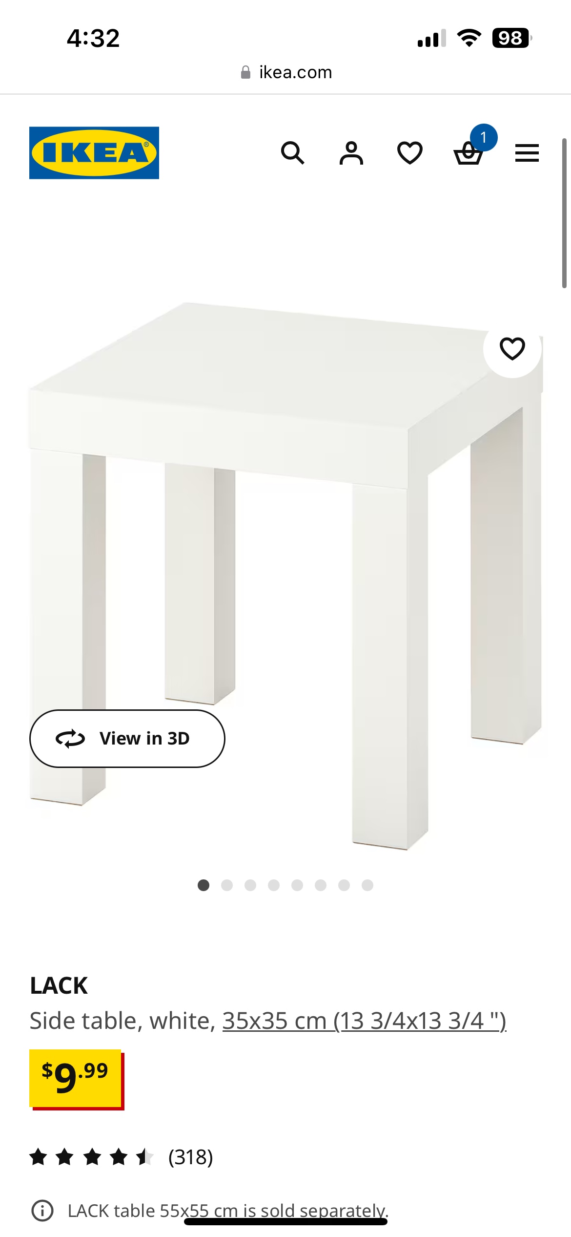 ikea LACK side / coffee table - photo 4