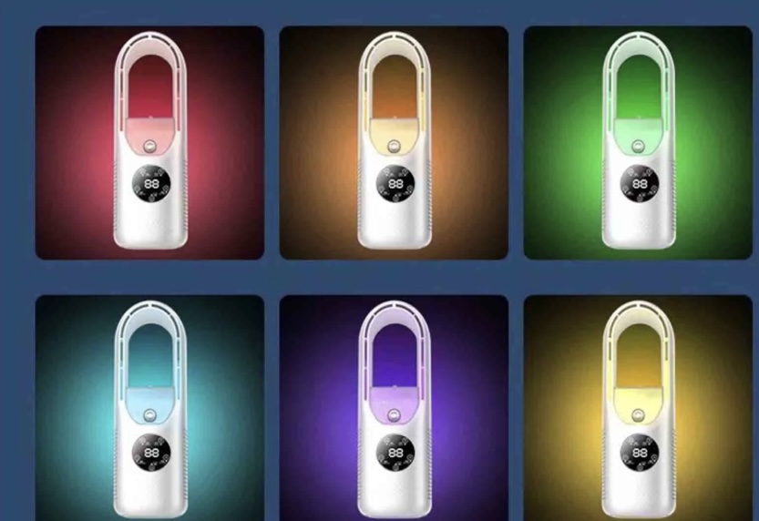 Portable Mini Air Cooler bladeless fan cooling humidifier image indicator(8)