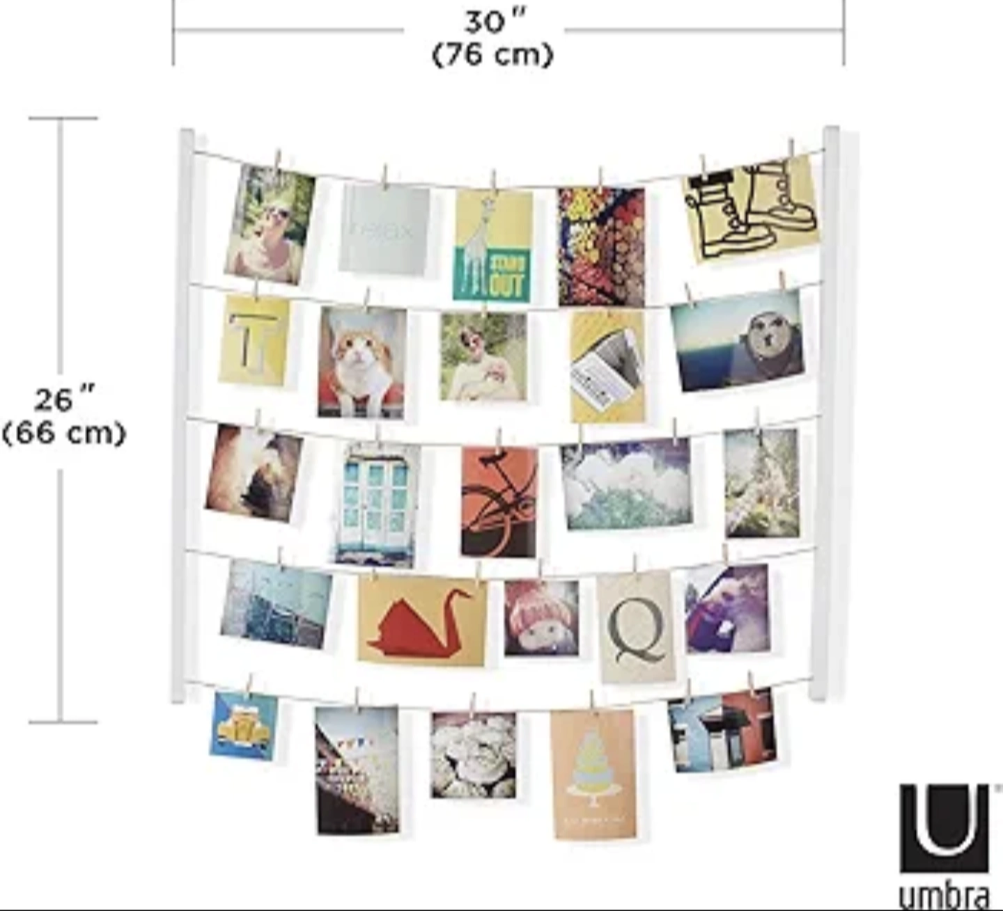 Umbra Clothespin Hanging Photo Display / Photo Frame