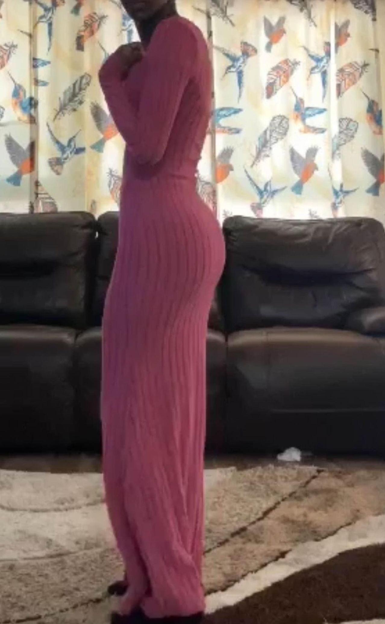 Pink Ribbed Maxi Dress - photo 2