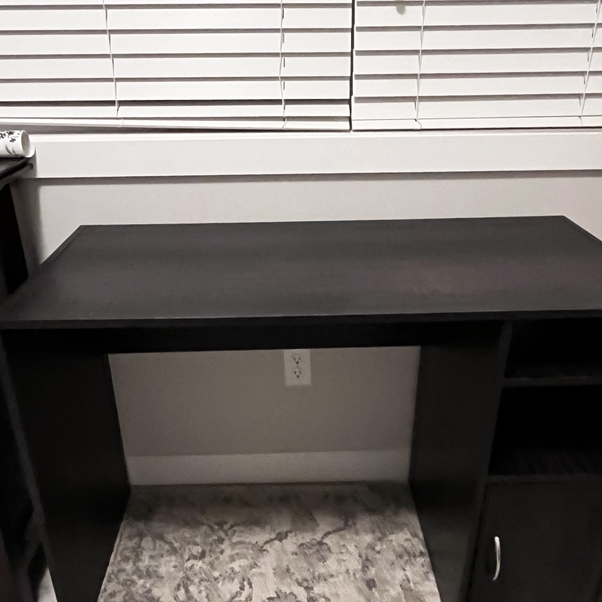 Black Desk with Storage - photo 2