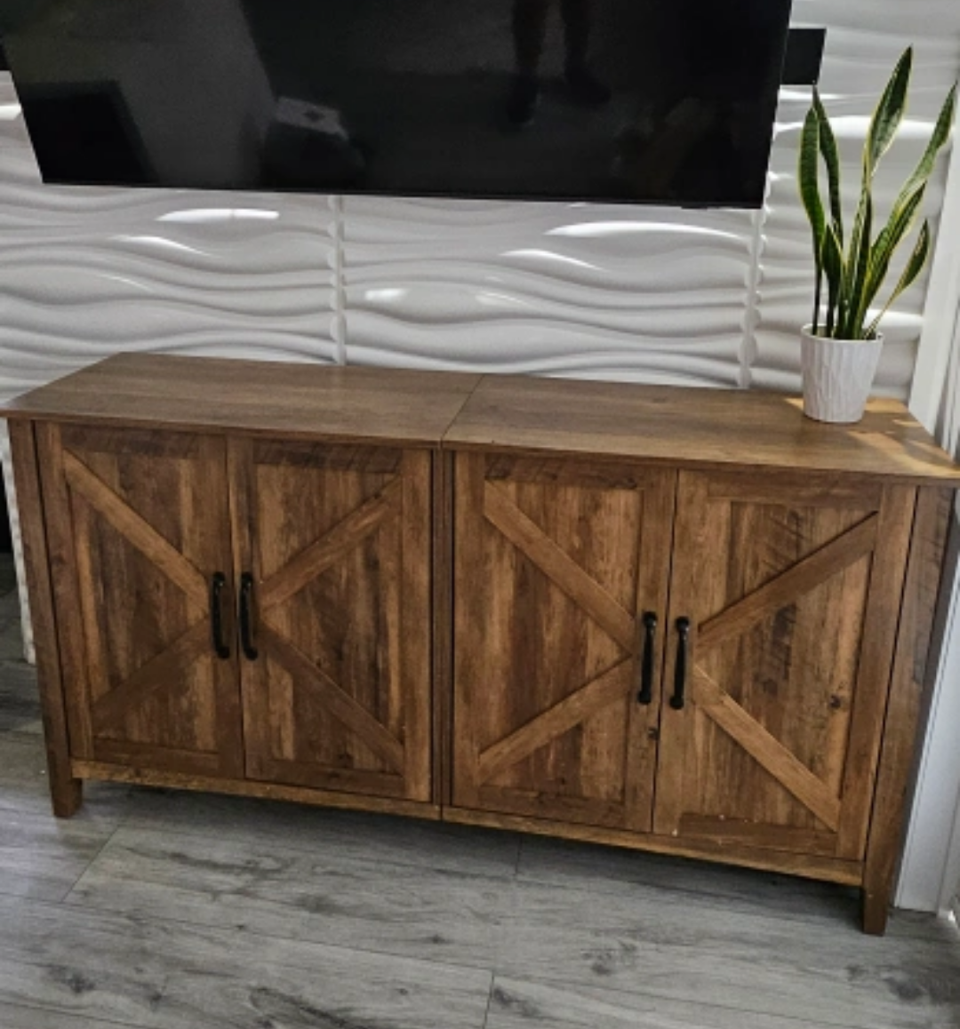 Wood Cabinet with Four Doors image indicator(4)