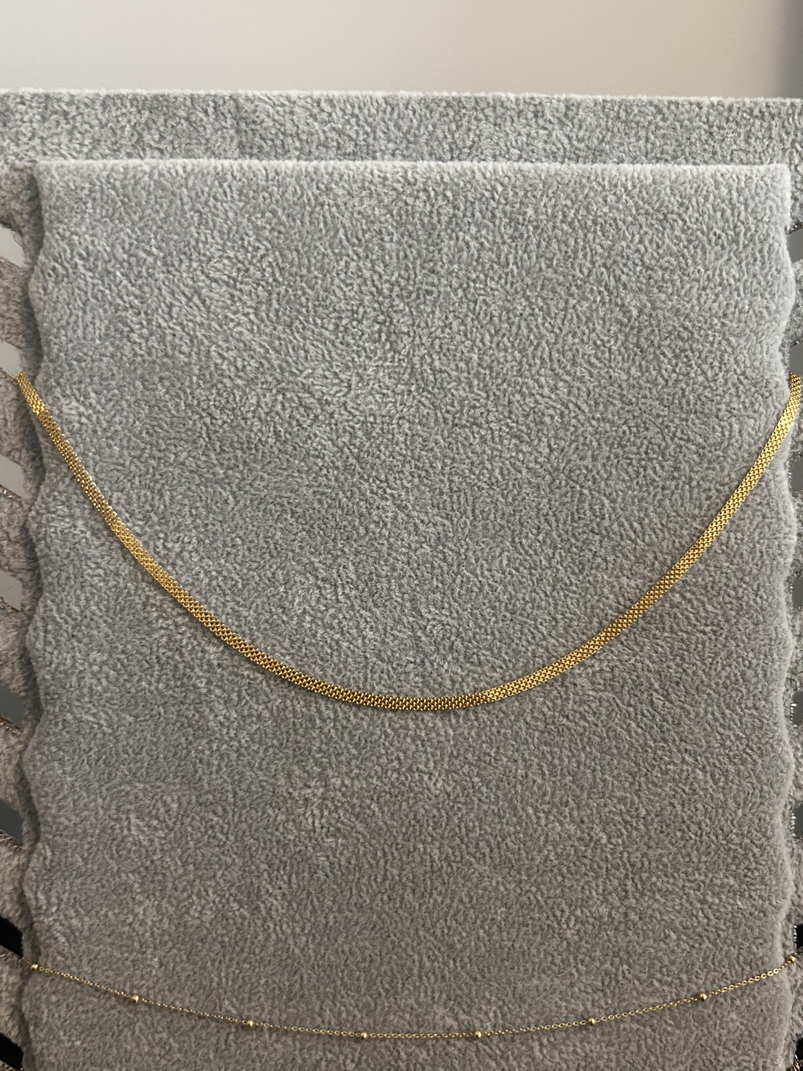 Real 18K Gold Flat Chain thumbnail