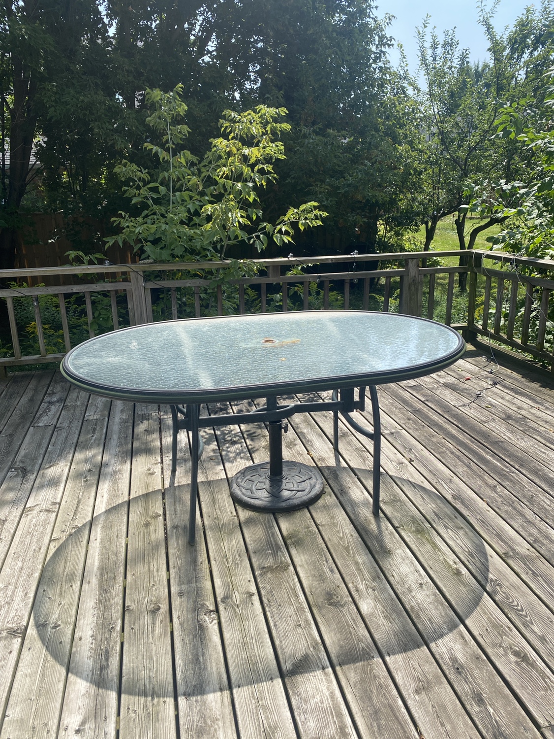 Glass Top Patio Table