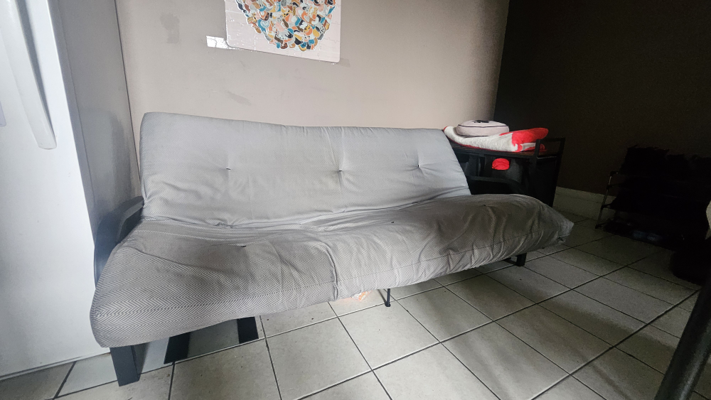 Black Metal Arm Futon thumbnail