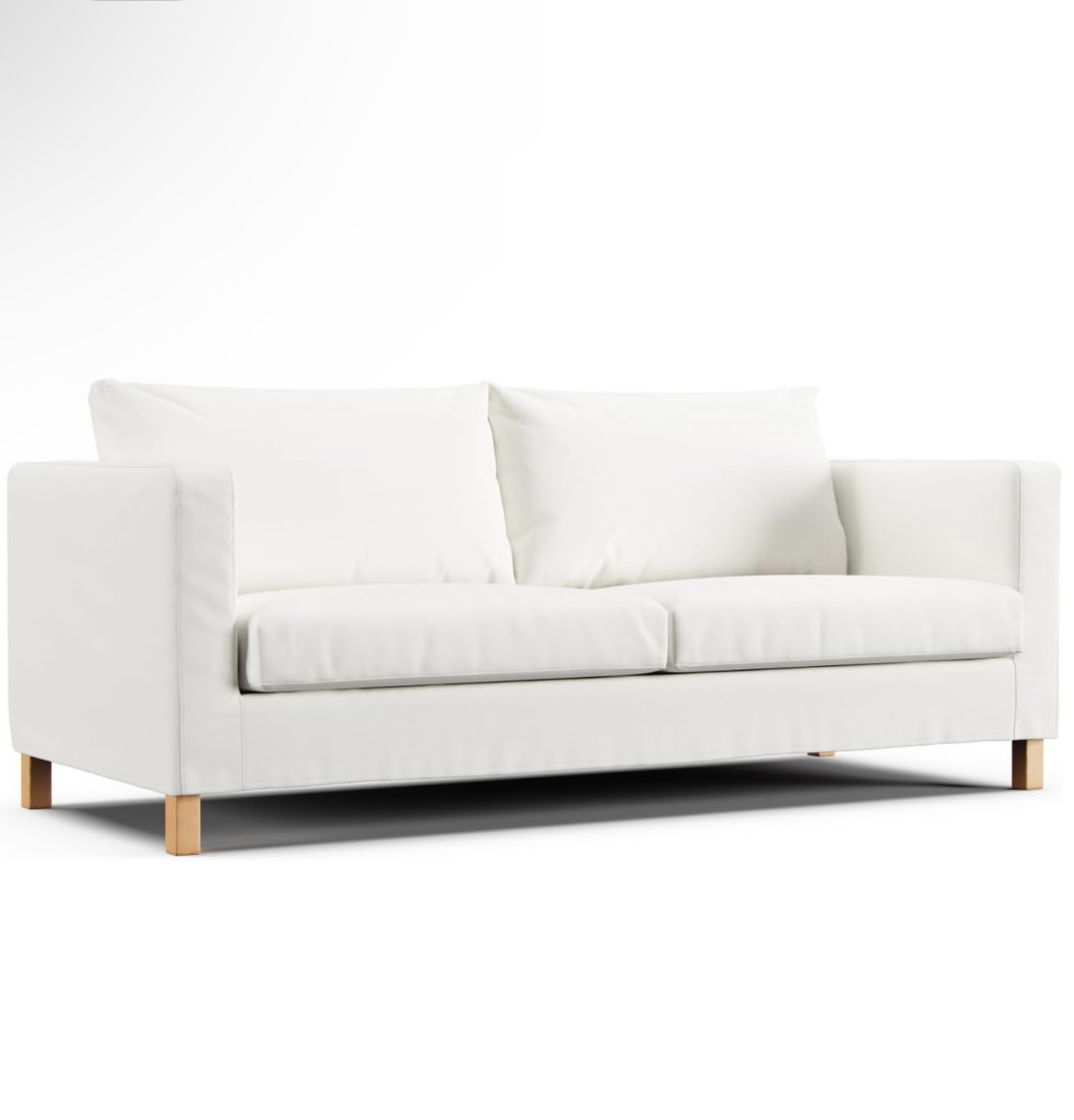 White Ikea Karlstad 3 seater sofa - photo 3