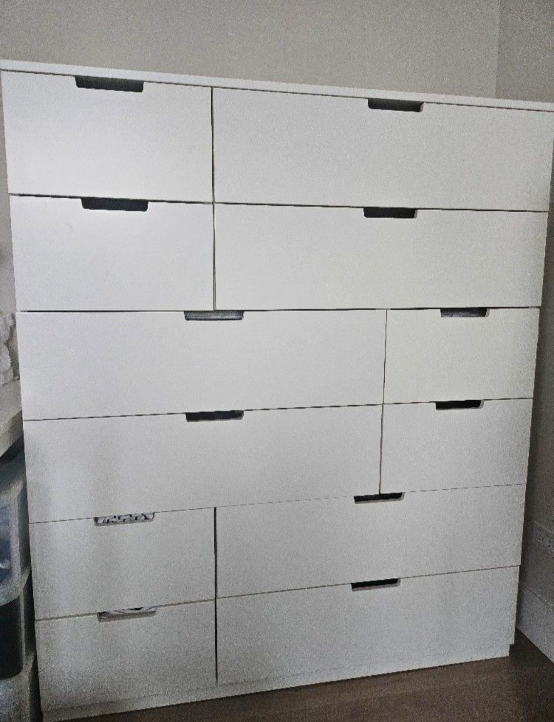 White Dresser with 12 drawers