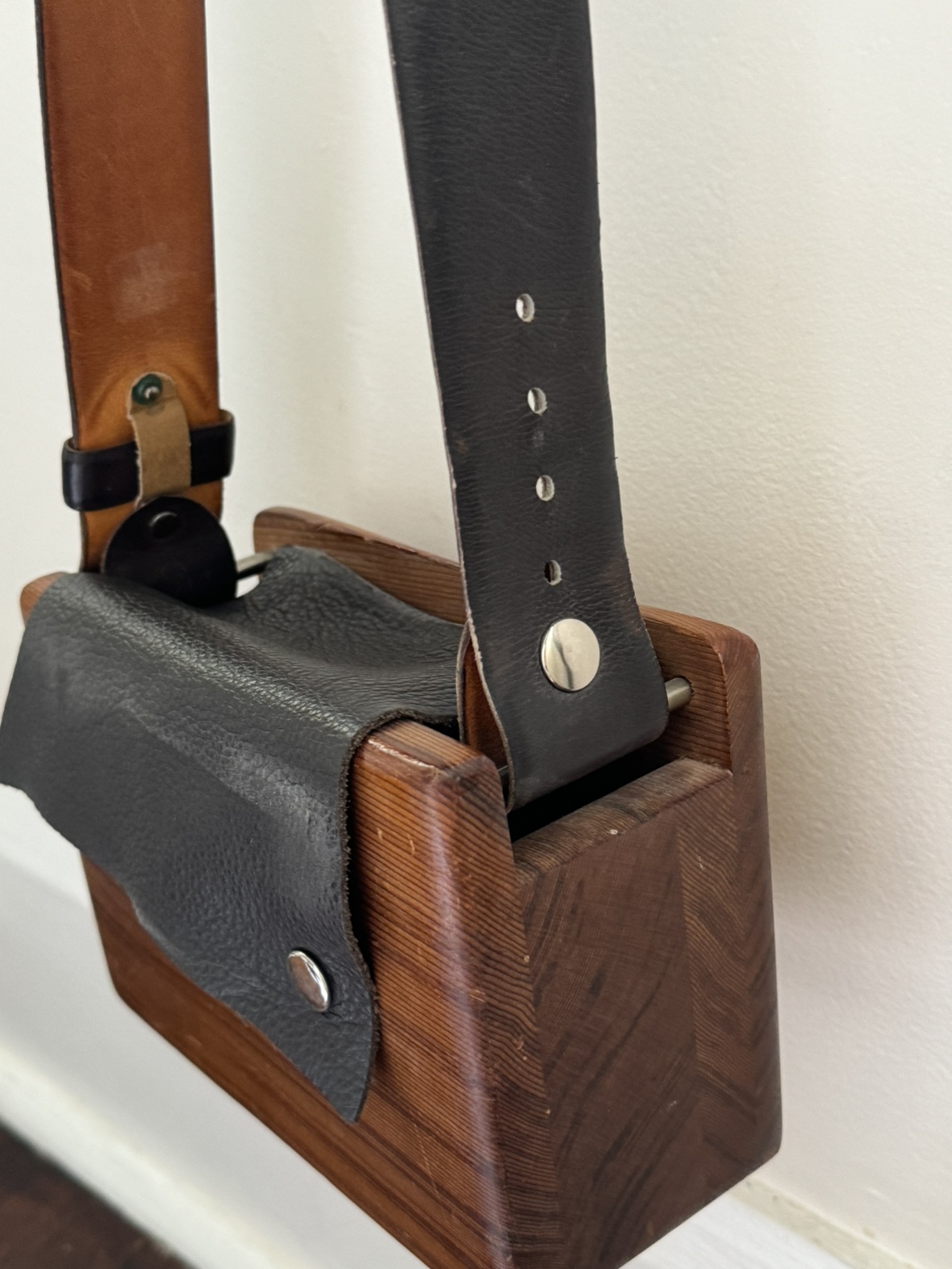 Wooden and Leather Handbag thumbnail