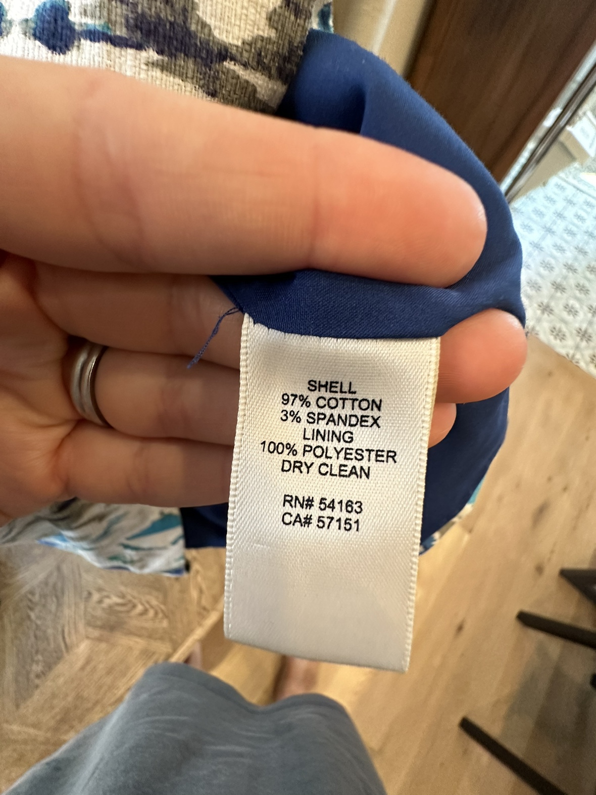 Eliza J Blue and White Patterned Dress image indicator(4)