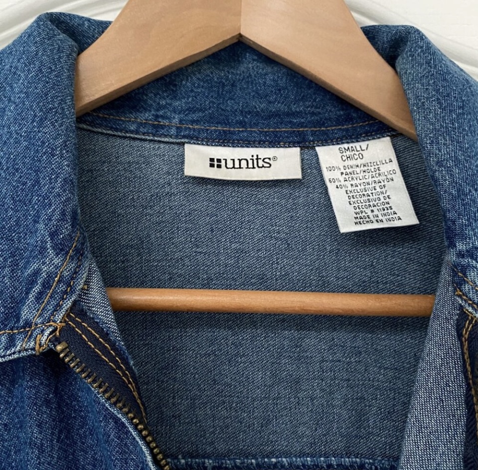 UNITS -Zippered Jean jacket image indicator(4)