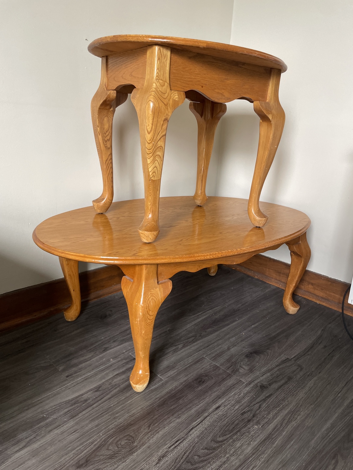 Oval Coffee Table and smaller side table