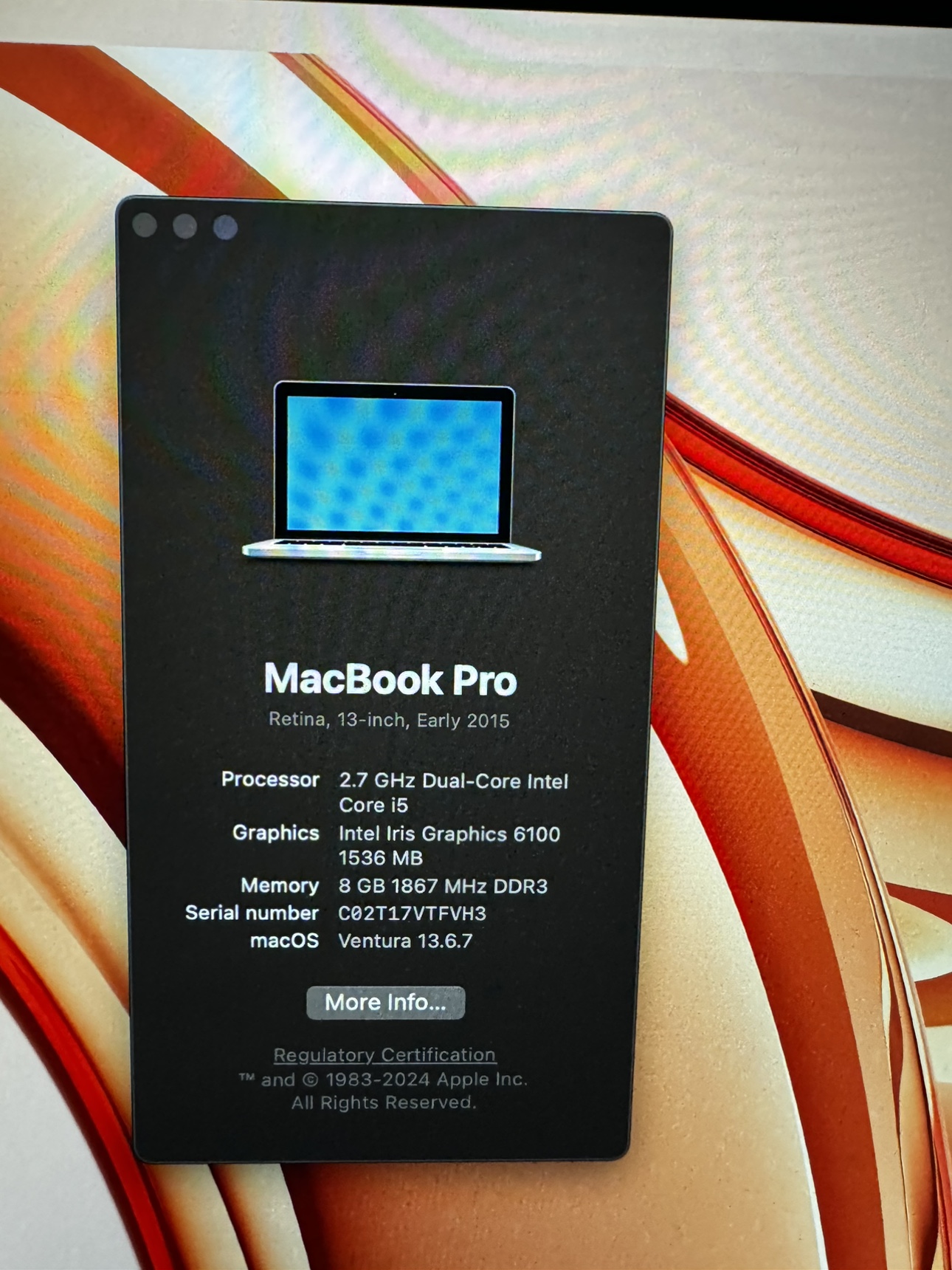 Early 2015 MacBook Pro 13” Retina display