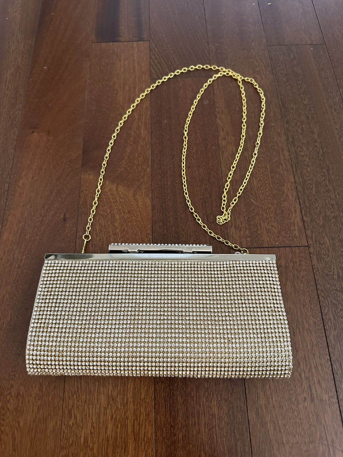 Gold Rhinestone Clutch