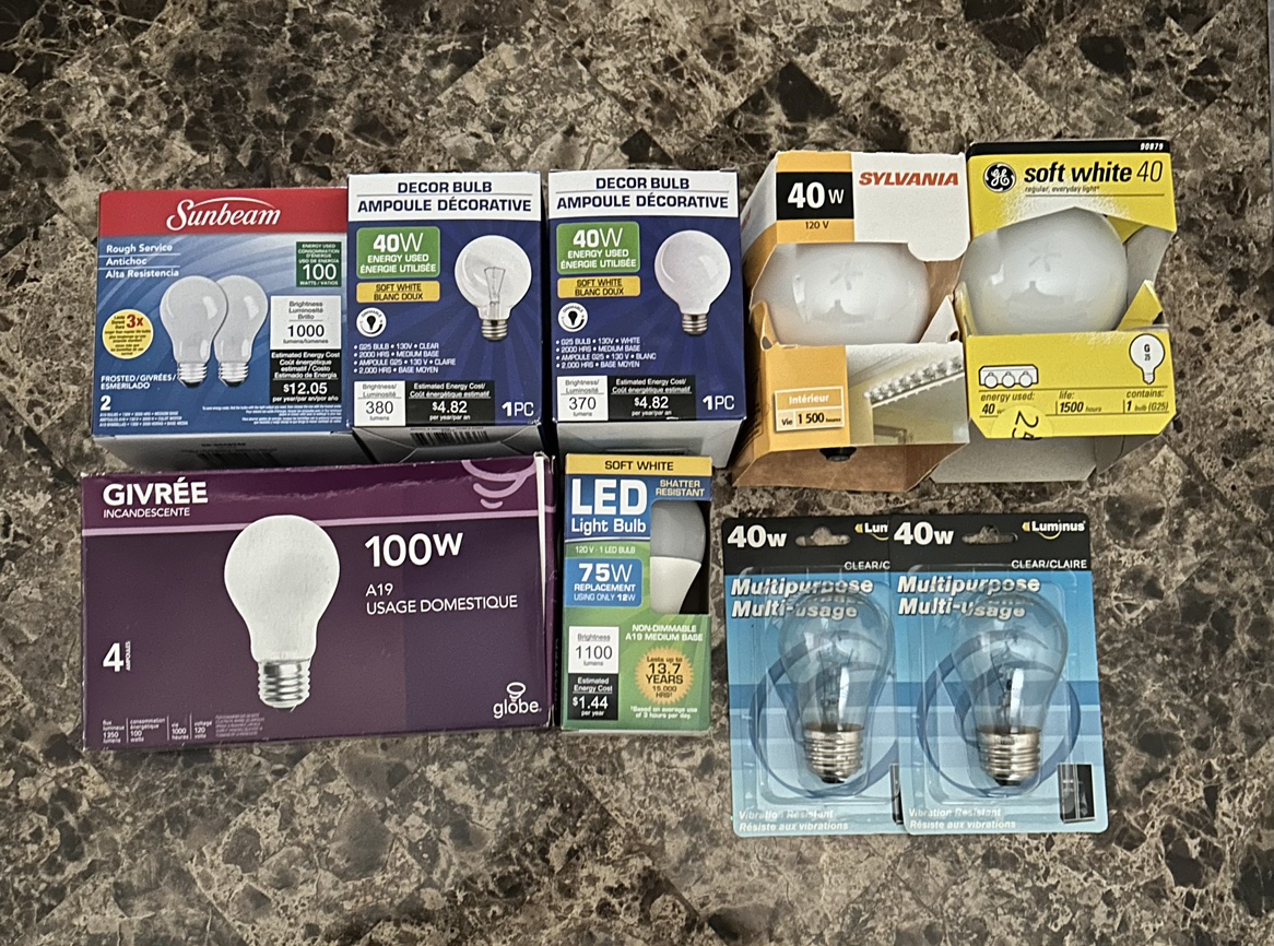Assorted Light Bulbs thumbnail
